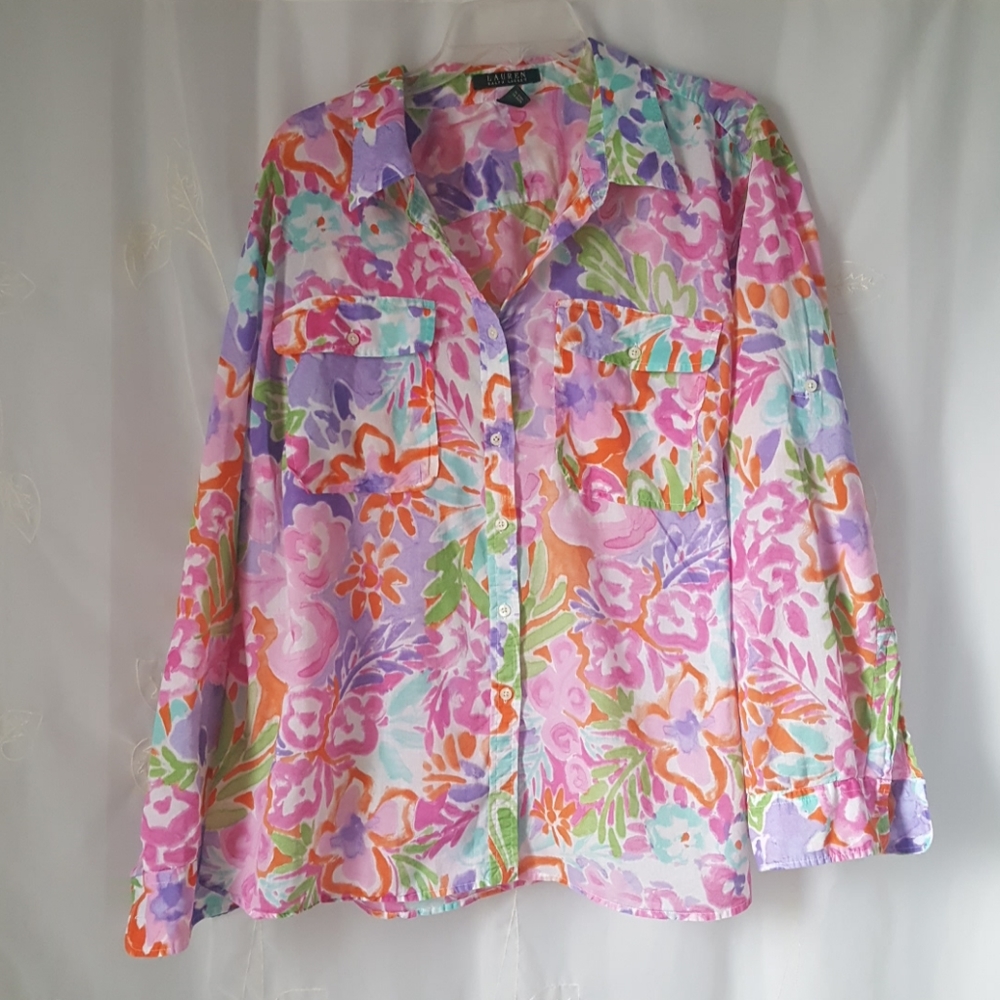 Lauren Ralph Lauren sheer blouse